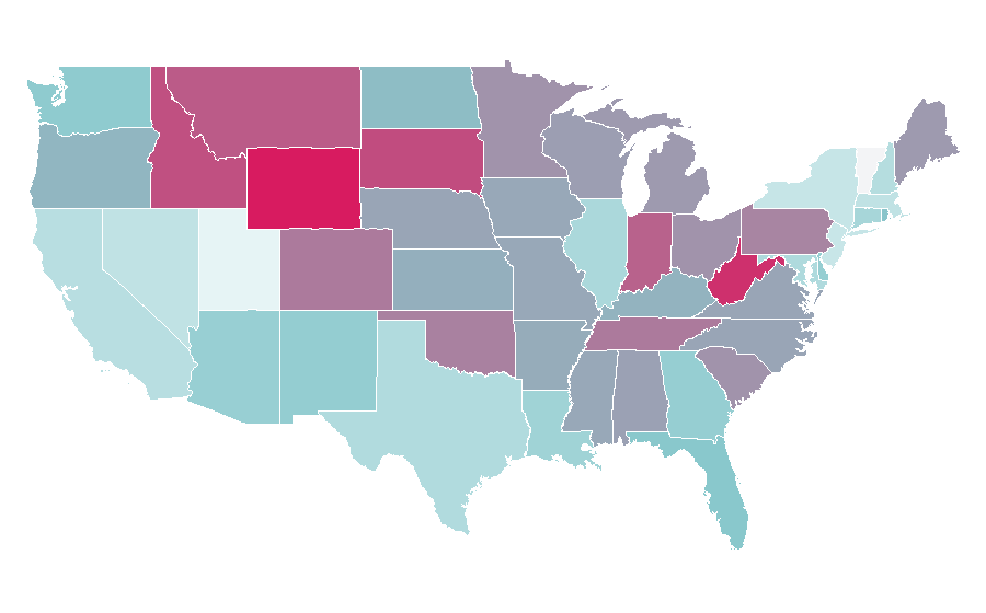 Affinity by region — ChristianMingle, United States