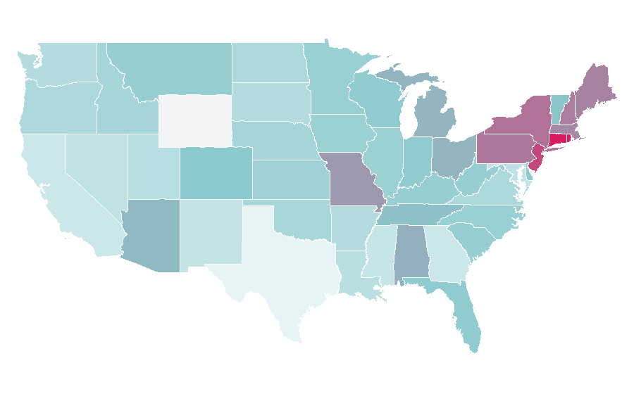 Affinity by region — Christie Brinkley, United States