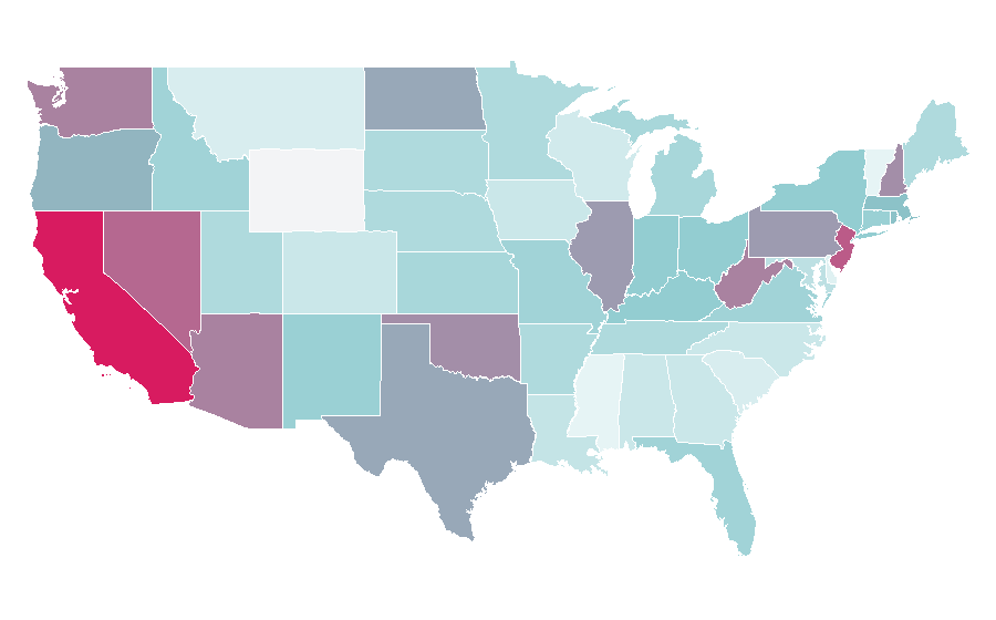 Affinity by region — Christina Grimmie, United States