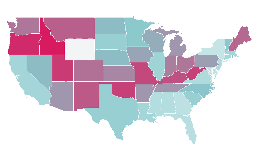 Affinity by region — Christina Ricci, United States