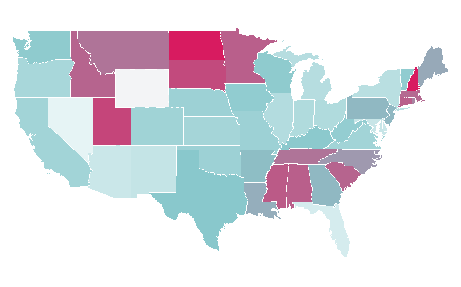 Affinity by region — Christmas card, United States