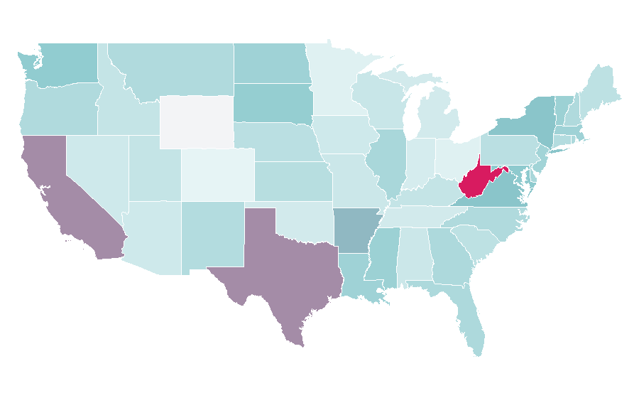 Affinity by region — Christmas Holiday, United States
