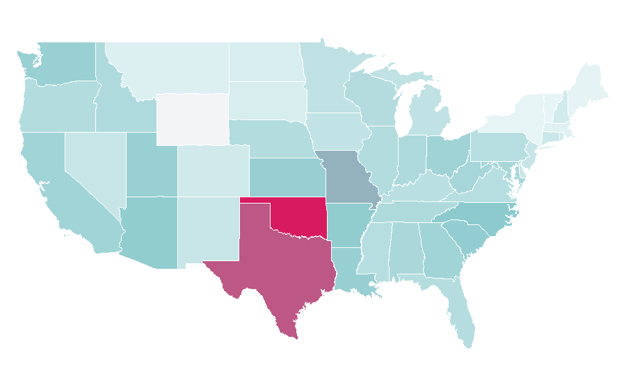 Affinity by region — Christmas lights, United States