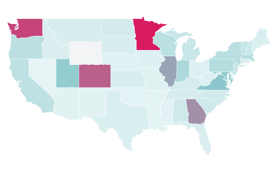 Affinity by region — Christmas market, United States