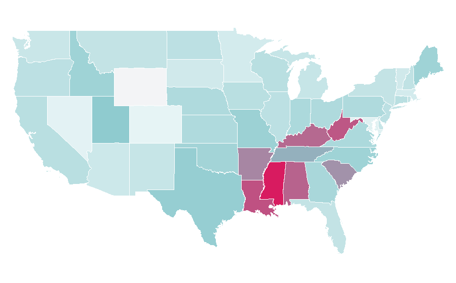Affinity by region — Christmas ornament, United States