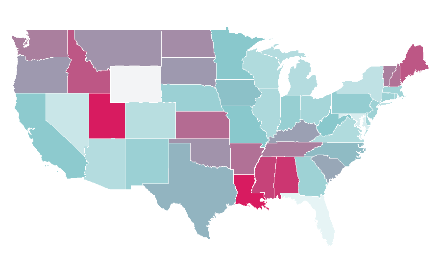 Affinity by region — Christmas stocking, United States