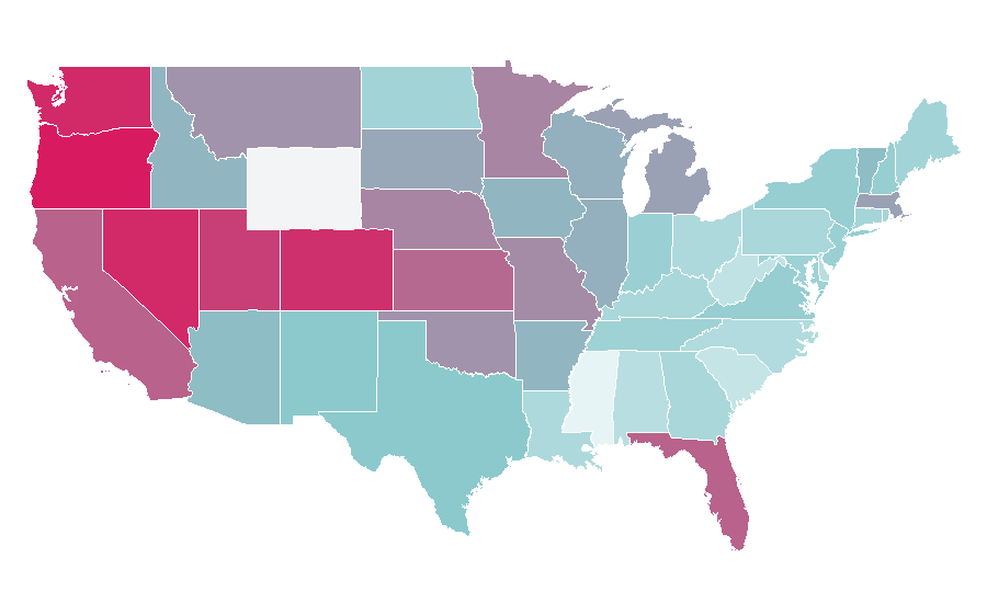 Affinity by region — Chromecast, United States