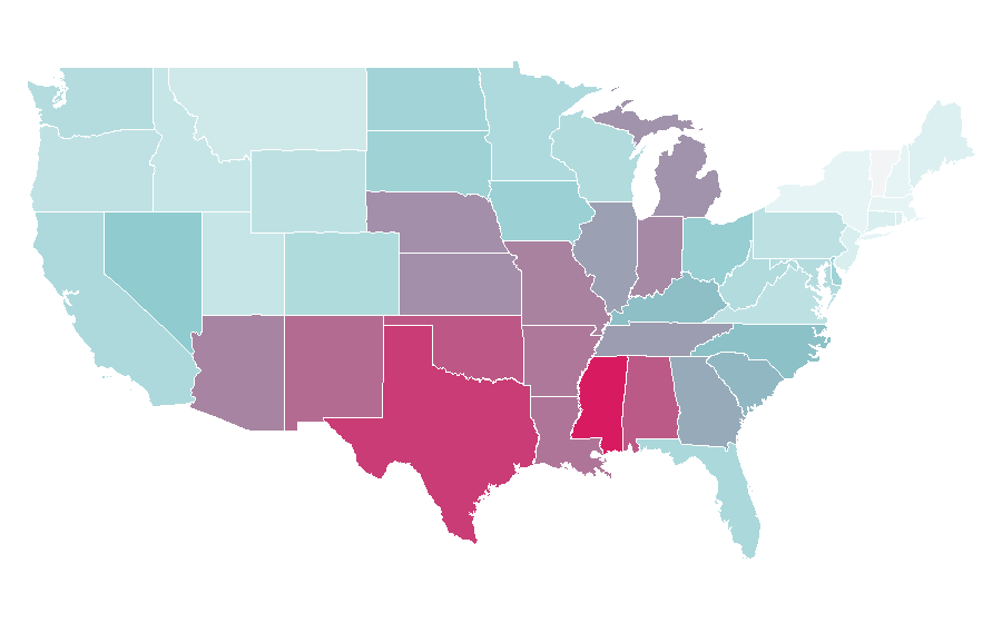 Affinity by region — Chrysler 300, United States