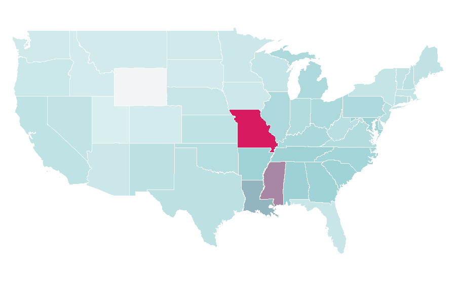 Affinity by region — Chuck Berry, United States