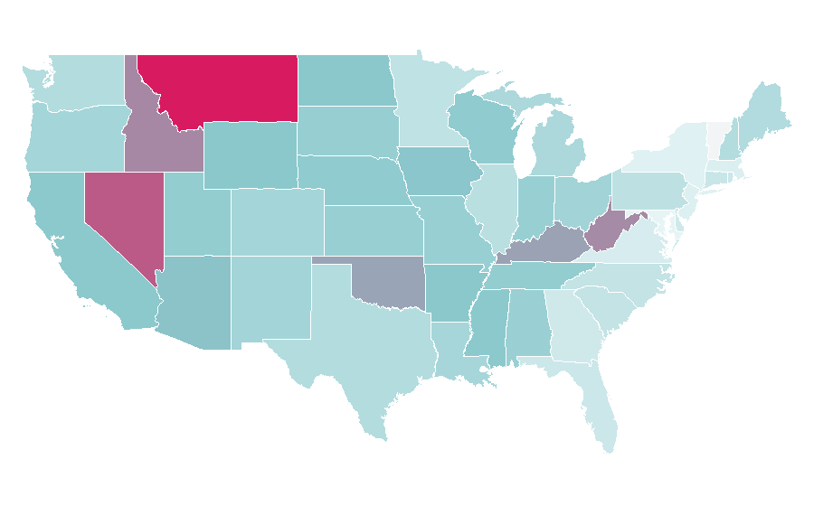 Affinity by region — Chuck Liddell, United States