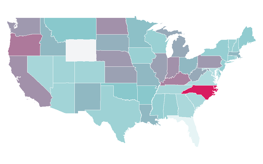 Affinity by region — Cigarette pack, United States