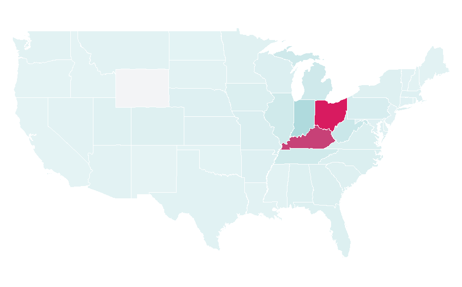 Affinité par région — Cincinnati, États-Unis