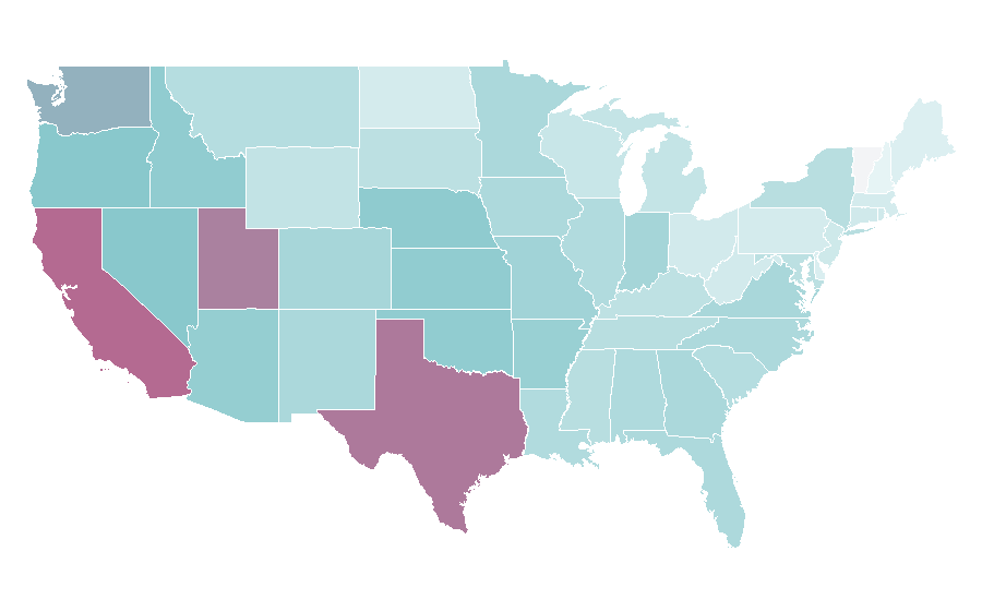 Affinity by region — Cinnamon roll, United States