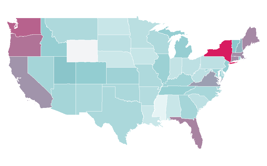 Affinity by region — Citroën, United States
