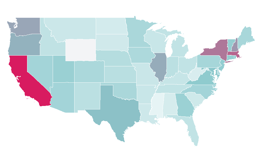 Affinity by region — Clairo, United States