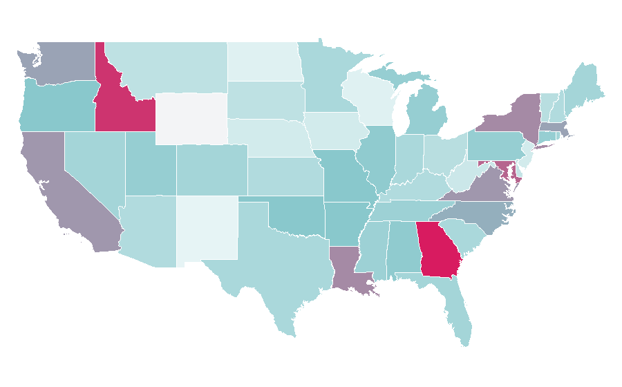 Affinity by region — Clairvoyance, United States