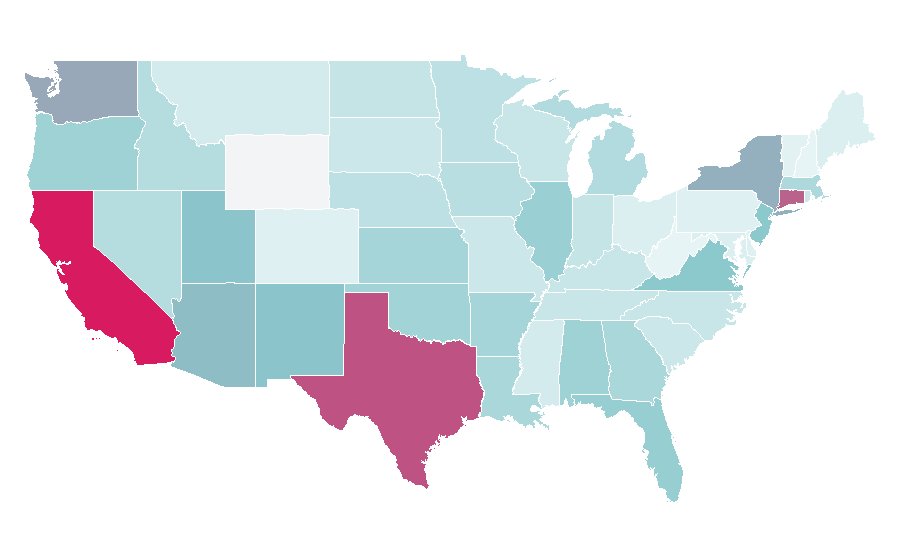 Affinity by region — Clamp (manga artists), United States