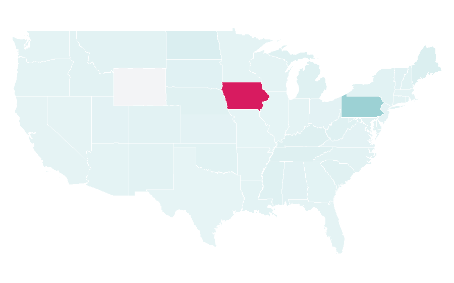 Affinity by region — Clarion (instrument), United States