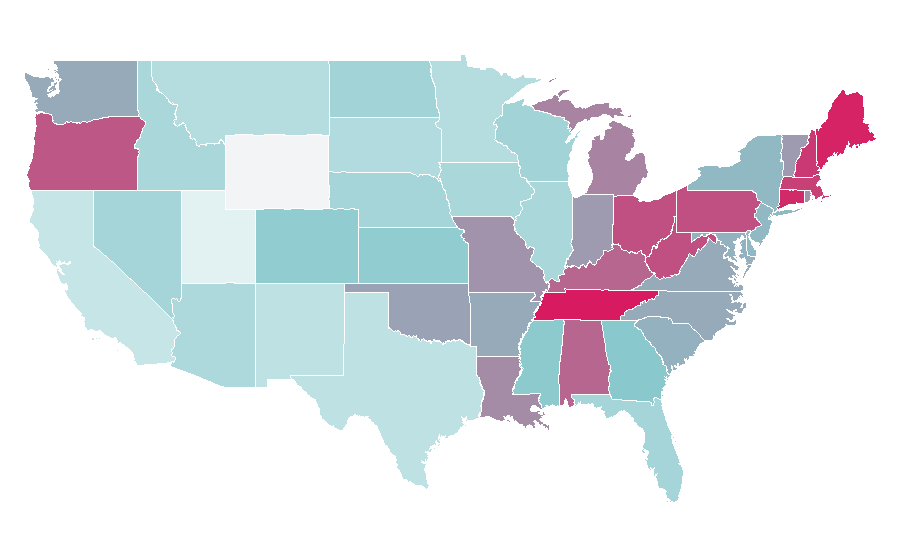 Affinity by region — Clarissa Explains It All, United States