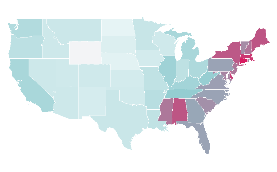 Affinity by region — Clarks Shoes, United States