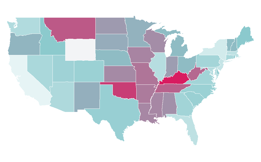 Affinity by region — Classic country, United States