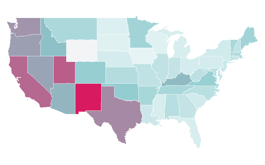 Affinity by region — Classical guitar, United States
