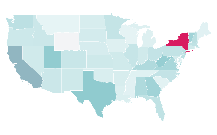Affinité par région — Clay, États-Unis