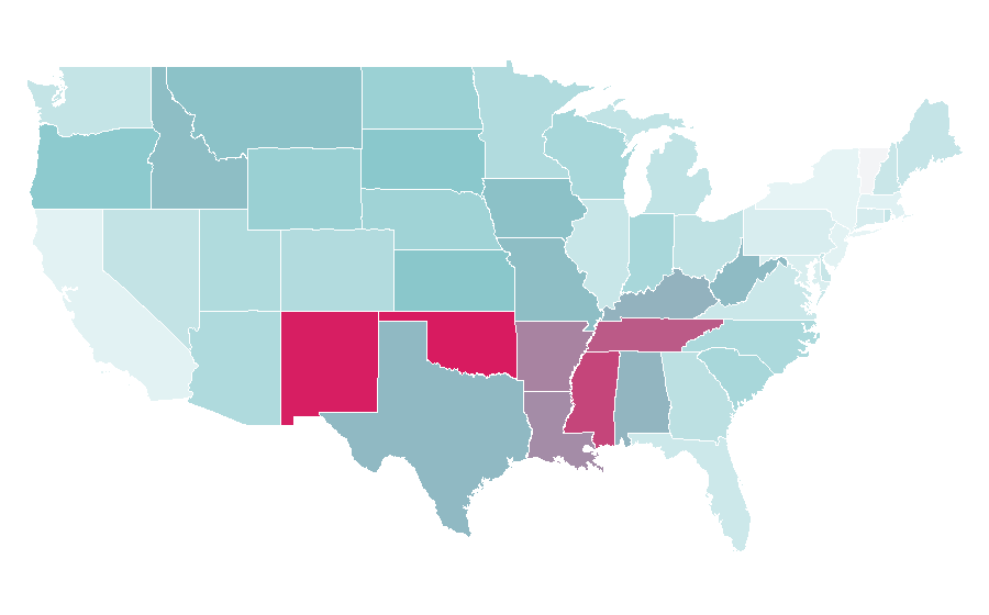 Affinity by region — Clay Walker, United States