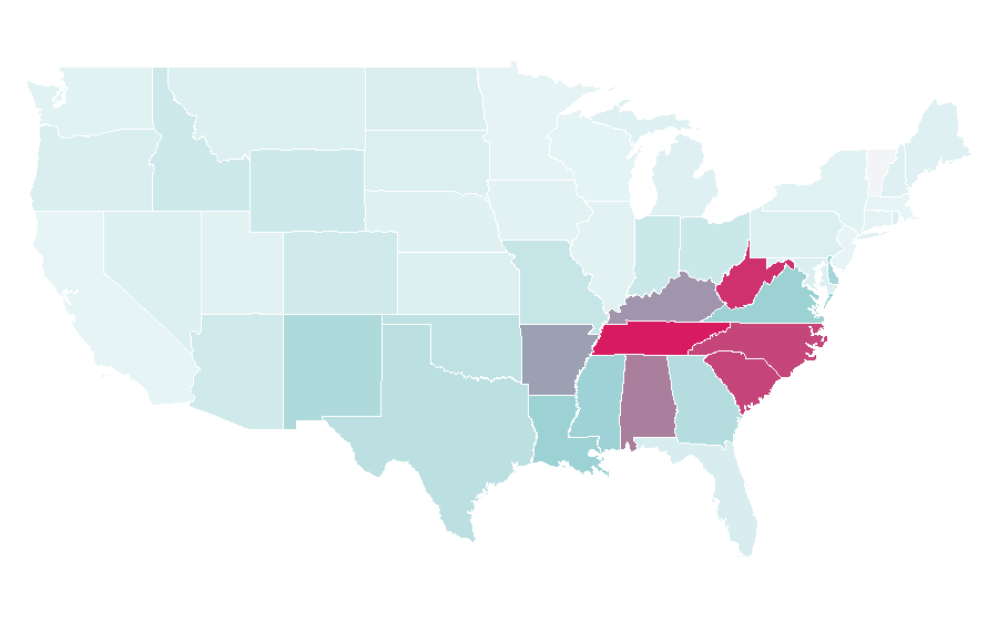 Affinity by region — Clayton Homes, United States