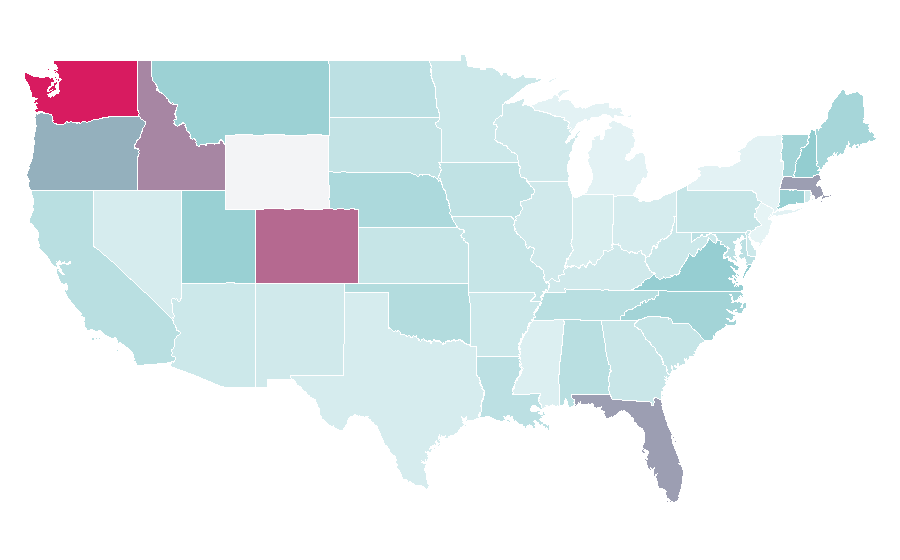 Affinity by region — Clean and jerk, United States
