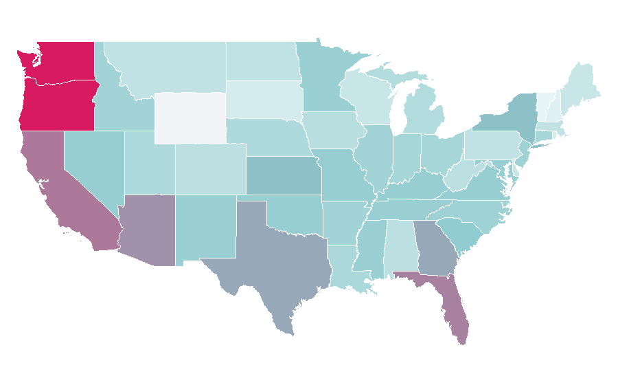Affinität nach Region — Cleaning, USA