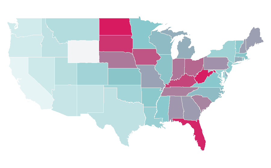 Affinity by region — Clearwater, Florida, United States