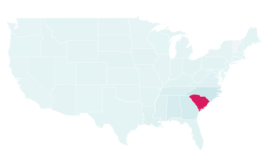 Affinity by region — Clemson Tigers football, United States
