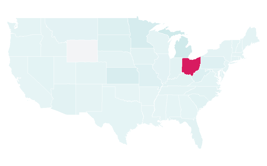 Affinité par région — Cleveland Guardians, États-Unis