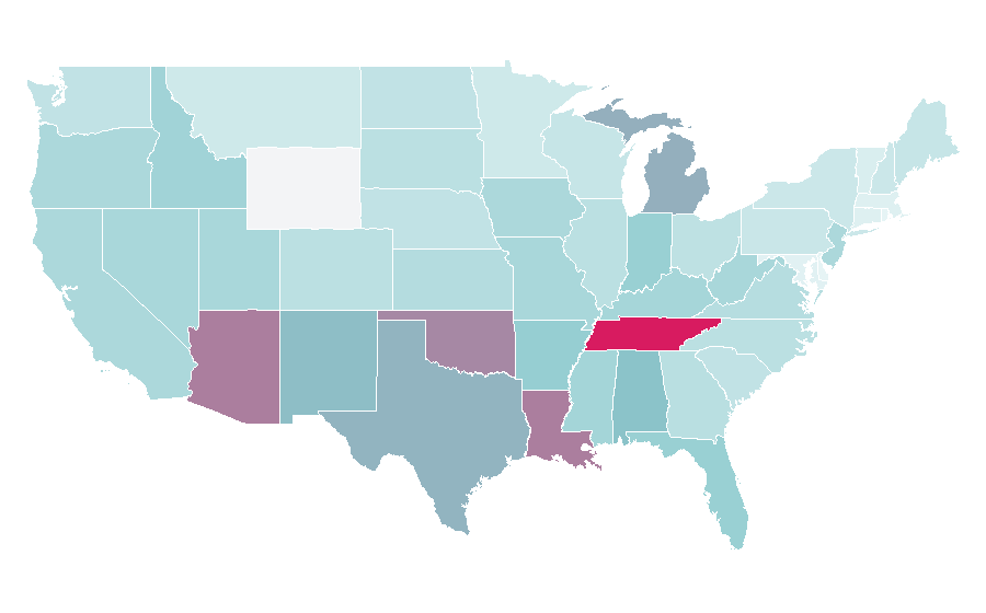 Affinity by region — Click (radio programme), United States