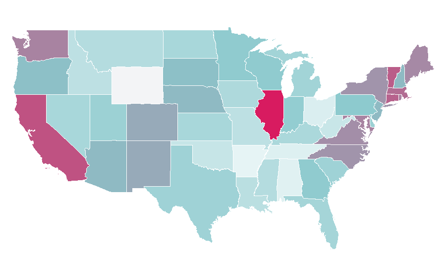 Affinity by region — Climate change, United States