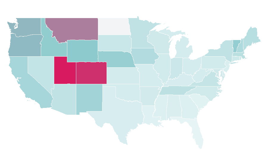 Affinity by region — Climbing shoe, United States
