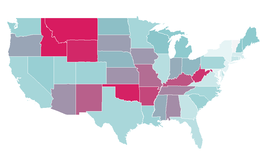 Affinity by region — Clint Eastwood, United States