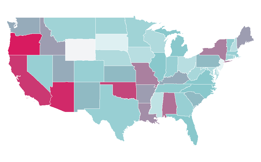 Affinity by region — Closer (magazine), United States