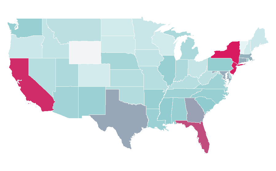 Affinität nach Region — Closet, USA
