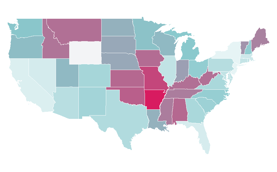 Affinity by region — Cloth diaper, United States