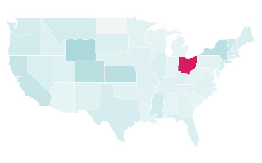 Affinity by region — Clothes Shop, United States