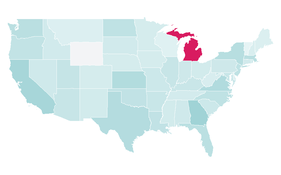 Affinity by region — Cloud, United States