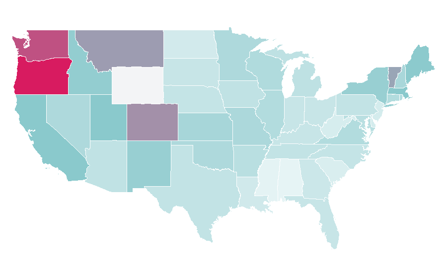 Affinity by region — Cloud Atlas (film), United States