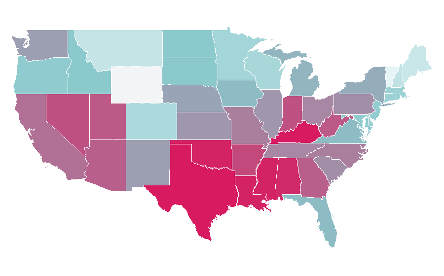 Affinity by region — Clown, United States