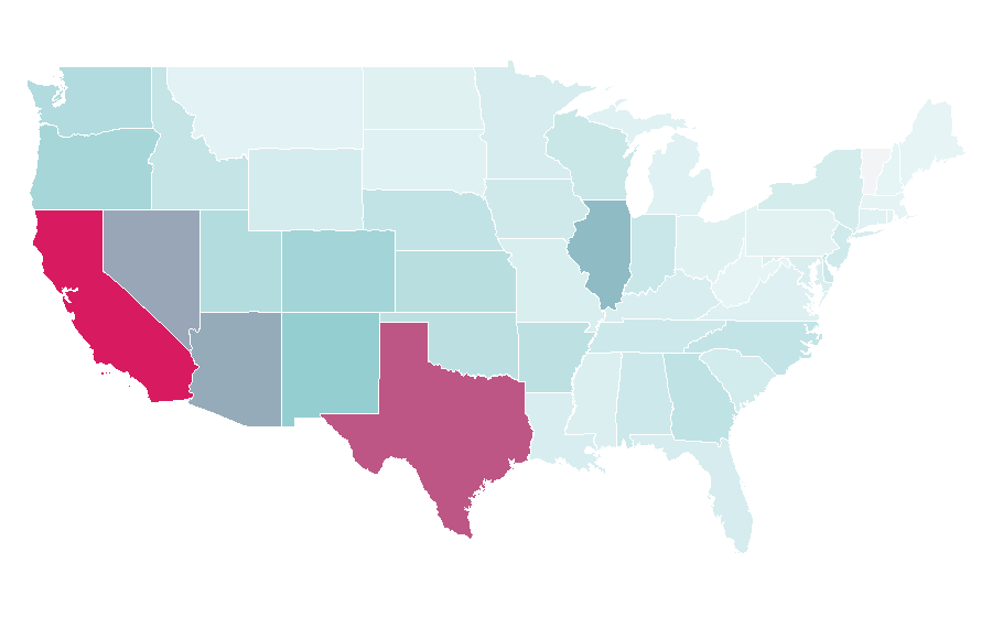 Affinity by region — Club América, United States