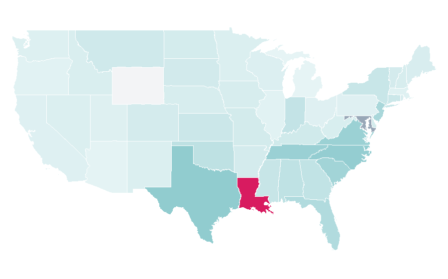 Affinity by region — Club Deportivo Olimpia, United States