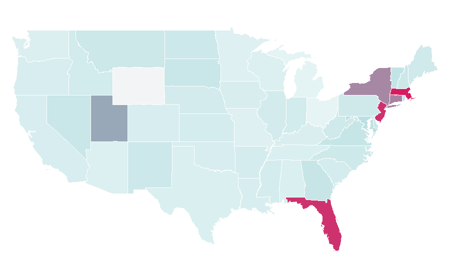 Affinity by region — Club Deportivo Universidad Católica, United States