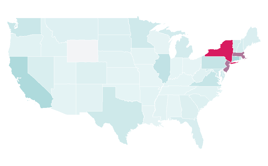 Affinity by region — Club Monaco, United States