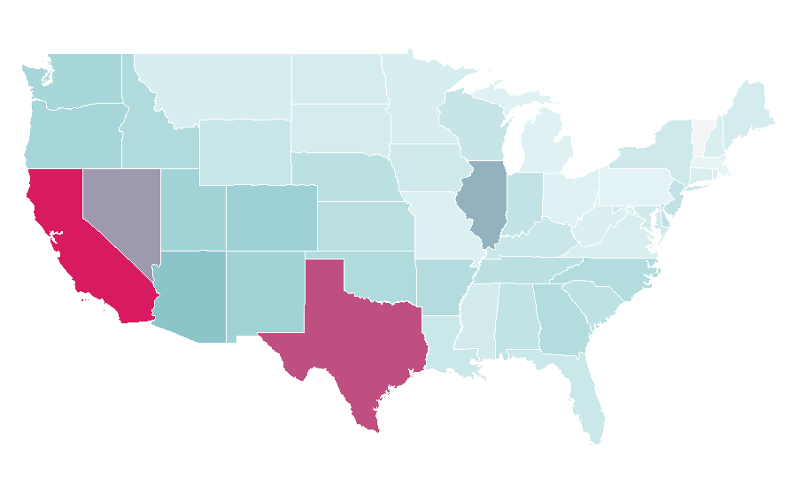 Affinity by region — Club Universidad Nacional, United States